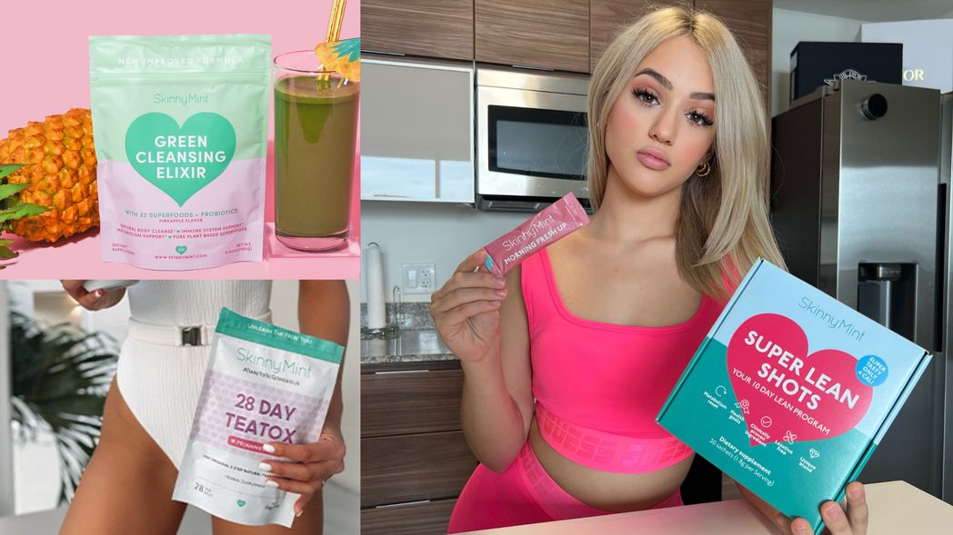 SkinnyMint Green Cleansing Elixir, 28 Day Teatox, and Super Lean Shots