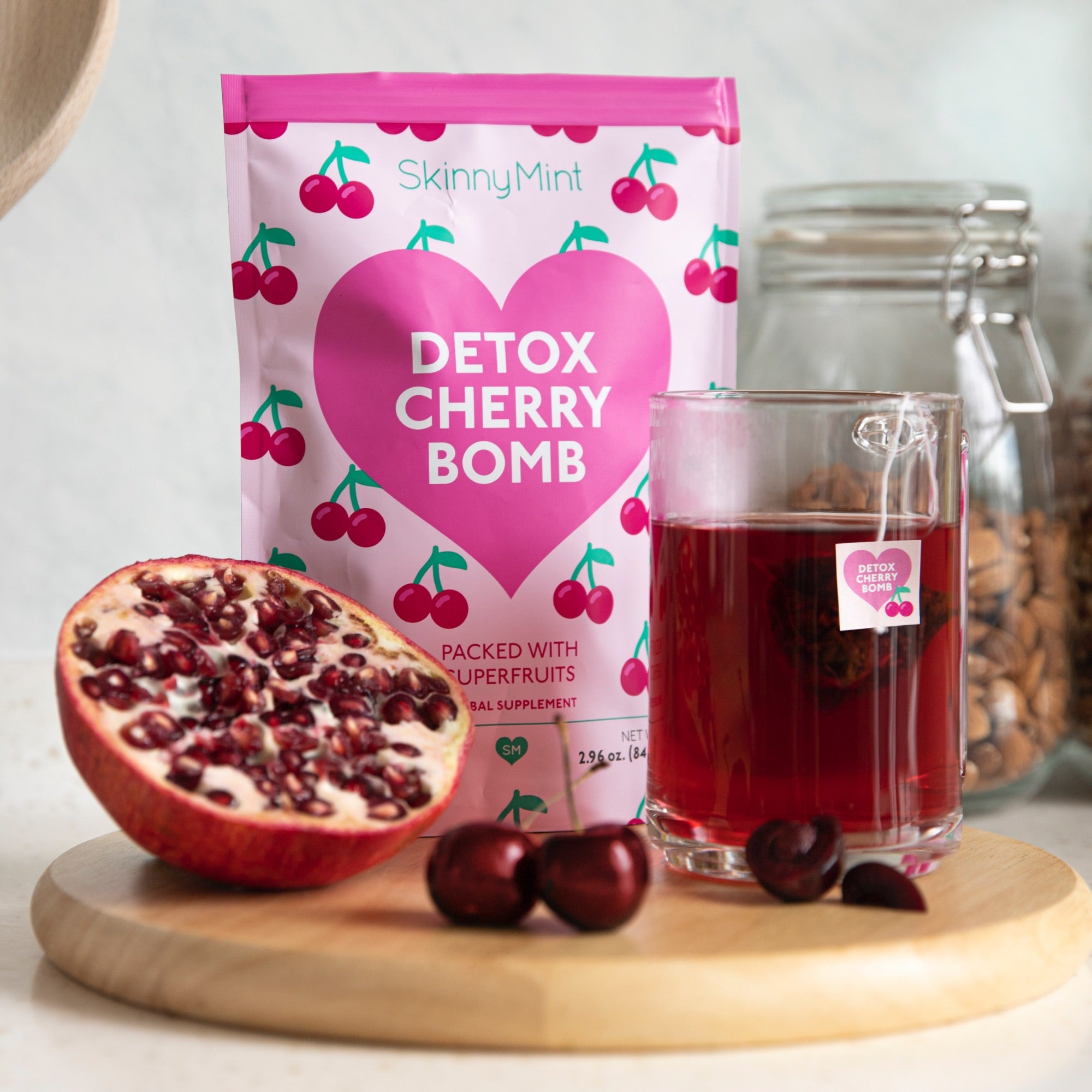Detox Cherry Bomb with cherry and pomegranate