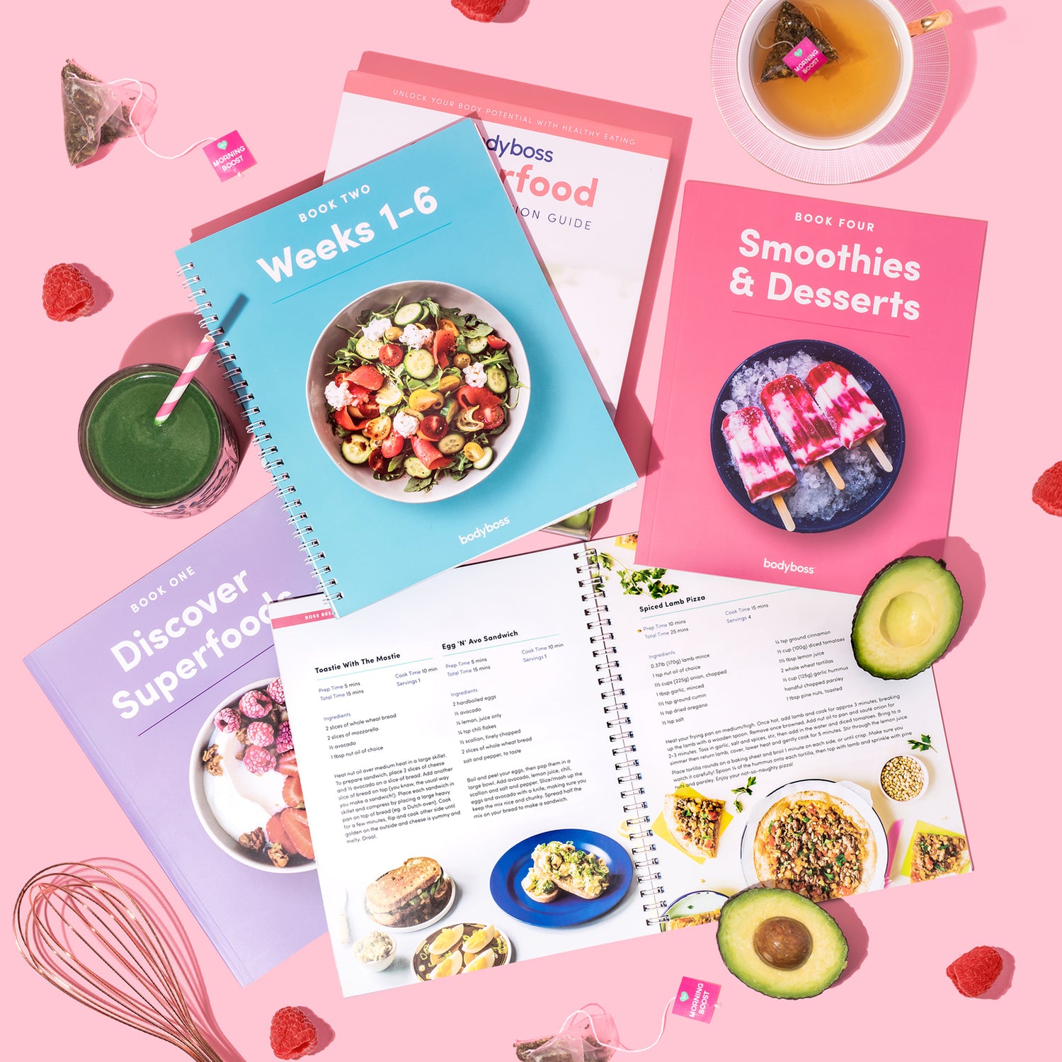 BodyBoss Superfood Nutrition Guide Open Book
