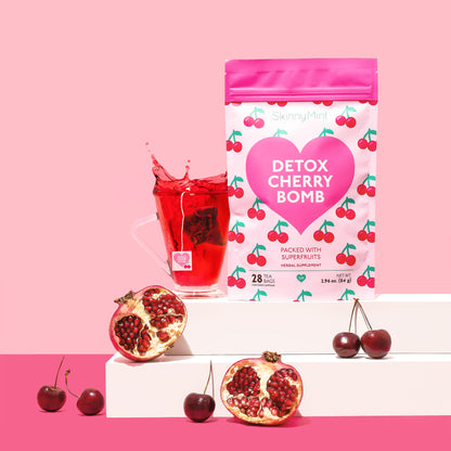 Detox Cherry Bomb with ingredients